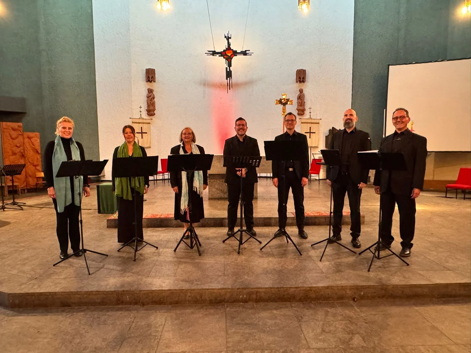 Cantamus nach einem Auftritt in einer Kirche